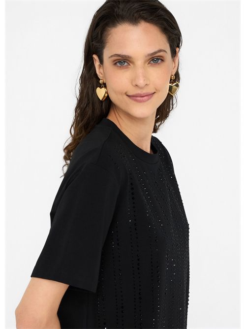 T-shirt con strass LIU JO | CF5072JS088/22222